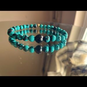 Beautiful black and teal multicolored bracelet